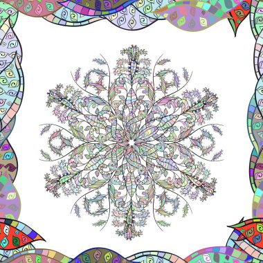 Doodle tarzı. El çizimi dikişsiz sonbahar çiçekleri deseni. Gri, beyaz ve nötr renklerde çiçekler. Renkli gri, beyaz ve tarafsız bir desen. Tekstil ve kapak tasarımı için mükemmel.