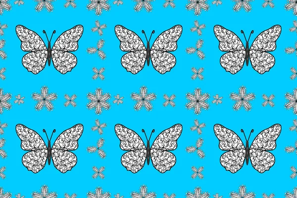 Fond Sans Couture Papillons Colorés Beau Fond Pour Conception Tissu — Photo