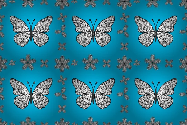 Απρόσκοπτη Μοτίβο Ιπτάμενες Πεταλούδες Στυλ Ακουαρέλα Ομορφιά Στη Φύση Ιστορικό — Φωτογραφία Αρχείου