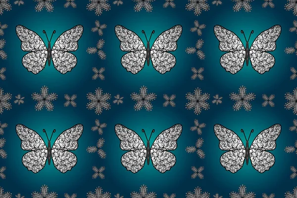 Patrón Sin Costuras Con Mariposas Voladoras Estilo Acuarela Belleza Naturaleza —  Fotos de Stock