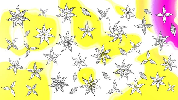 Τροπικά Λουλούδια Πουκάμισο Χωρίς Ραφή Μοτίβο Φόντου Λουλούδια Ουδέτερα Κίτρινα — Φωτογραφία Αρχείου