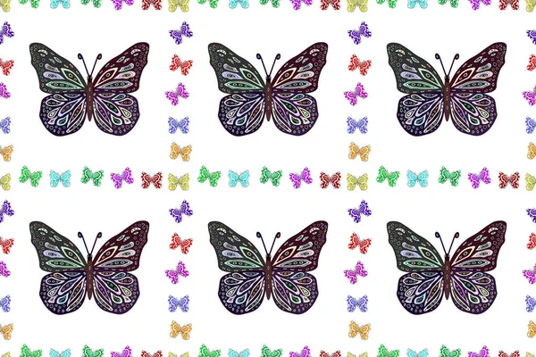 Papillon Mignon Abstrait Sur Les Couleurs Grises Brunes Blanches Dans — Photo