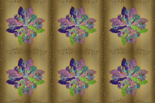 Flache Blume Elemente Design Niedliche Blume Raster Muster Farbe Sommer — Stockfoto