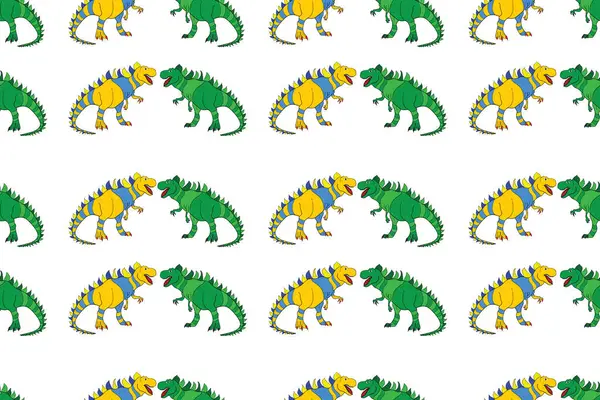 Γεωμετρικό Μοτίβο Χωρίς Ραφή Δεινόσαυρους Χρωματιστές Δεινόσαυροι Σαν Σαύρες Για — Φωτογραφία Αρχείου