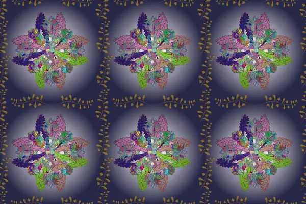 ベクトルウォーターカラー花柄 繊細な花 バイオレットの花 グリーティングカードテンプレート ラスター 美しい生地のパターン — ストック写真