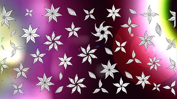 Zökkenőmentes Virágminta Raster Illusztráció Gyönyörű Szövet Minta Lapos Virág Elemek — Stock Fotó