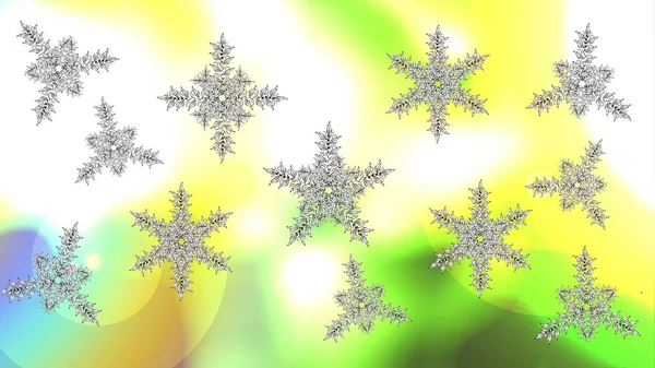 Raster Boże Narodzenie Abstrakcyjne Kolorowe Tło Padającym Płatkiem Śniegu Boże — Zdjęcie stockowe