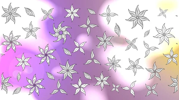 Fundo Padrão Sem Costura Floral Flores Cores Neutras Violetas Brancas — Fotografia de Stock