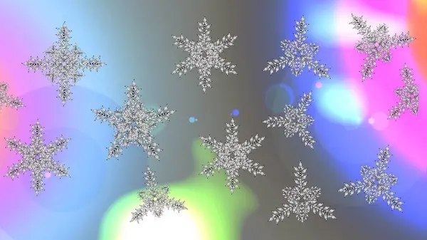 Świąteczne Tło Boże Narodzenie Płatek Śniegu Dekoracji Śniegu Raster Ilustracja — Zdjęcie stockowe