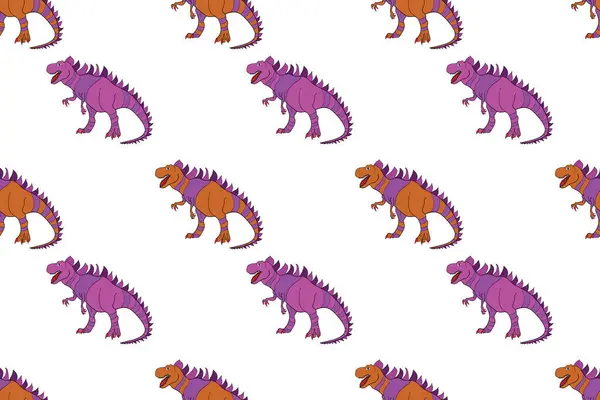 Modèle Géométrique Sans Couture Avec Des Dinosaures Dinosaures Colorés Ressemblant — Photo