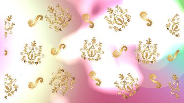 Tarafsız, beyaz ve bej renklerde altın elementlerle desen. Klasik mobilya tarzı. Tarafsız, beyaz ve altın kaplamalı bej arkaplan. Kusursuz ahşap oyma. Lüks mobilyalar..