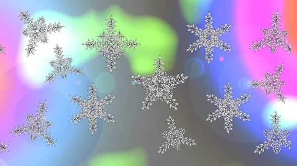 Izolowane Słodkie Płatki Śniegu Kolorowym Tle Prosta Ilustracja Ładnej Ikony — Zdjęcie stockowe
