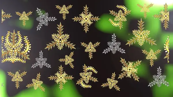 Ραστέρ Χειμερινό Μοτίβο Εικονογράφηση Ράστερ Σχέδιο Χρυσά Χρώματα Αφηρημένο Φόντο — Φωτογραφία Αρχείου