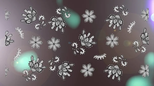 Απρόσκοπτη Μοτίβο Φύλλα Χαριτωμένα Κομψά Λουλούδια Raster Εικόνα Ιστορικό Αφίσας — Φωτογραφία Αρχείου