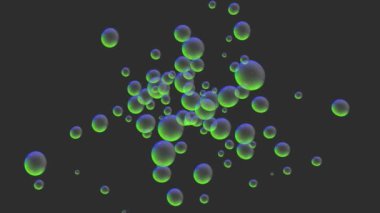 Renkli toplarla hareket arkaplanı.