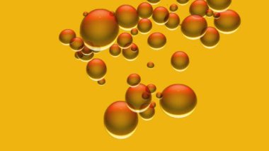 Renkli toplar ve baloncuklar ile hareket arkaplanı.