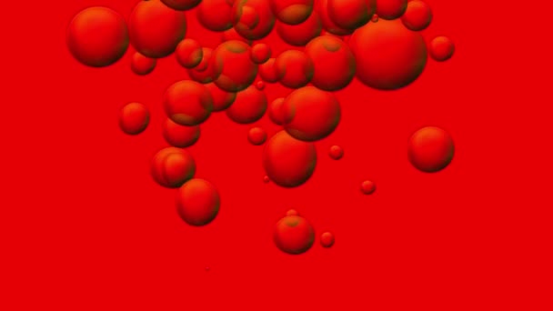 Фонове Зображення Руху Різнокольоровими Кульками Бульбашками — стокове відео