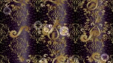 Renkli unsurlarla hareketli arka plan görüntüleri. Çiçekler. Eski model. Bayrak tarzı. Video kaydı. Şablon.