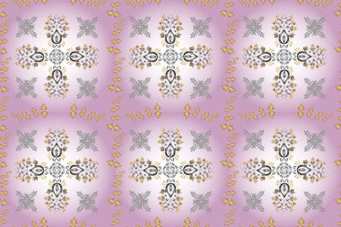 2019 Noel 'i, kar tanesi, yeni yıl. Gri, nötr ve sarı renklerde altın elementlerle klasik, pürüzsüz desen.