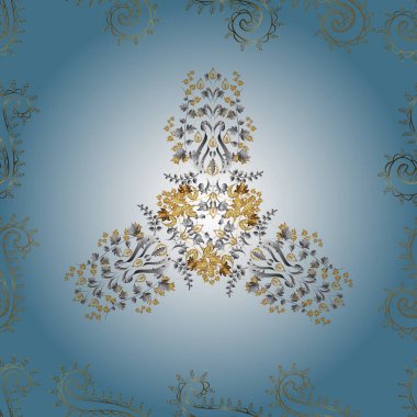 Kusursuz altın desen. Doğulu süsü. Altın elementlerle renklerde altın desen.