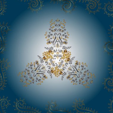 Kusursuz altın desen. Doğulu süsü. Altın elementlerle renklerde altın desen.