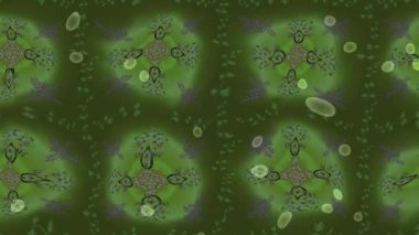 Renkli unsurlarla hareketli arka plan görüntüleri. Çiçekler. Eski model. Bayrak tarzı. Video kaydı. Şablon. Ekran koruyucular ya da reklamlar için karalama. Kusursuz. Döngü.