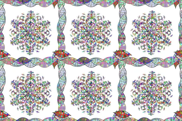 stock image Nice fabric pattern. Abstract elegance seamless pattern with floral background.