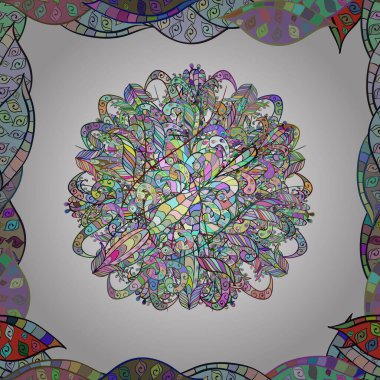 Colour Spring Theme seamless pattern Background. Vector illustration. Flowers pattern. Flat Flower Elements Design. Seamless Chichi fabric pattern.