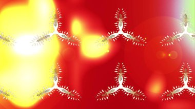 Raster kış deseni. Raster illüstrasyonu. Altın renkler üzerine tasarım. Çiçek Elementleri ile soyut arkaplan.