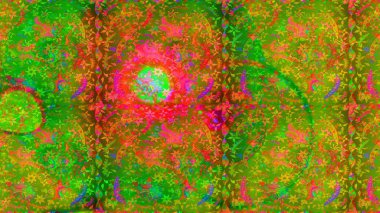 Yeşil, kahverengi ve turuncu renkli güzel çiçekli eskiz deseni, suluboya çiçek deseni, duvar kağıdı, kart veya kumaş için fayanslı. Raster..