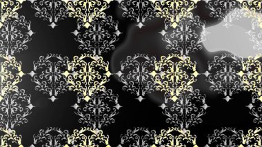 Çizgi sanatı tasarım şablonu için kusursuz sınır. Doğu tarzı element. Altın desenli çiçek dekoru. Davetiyeler, kartlar, web sayfası için Raster illüstrasyon. Gri, siyah ve nötr renkler üzerine altın element