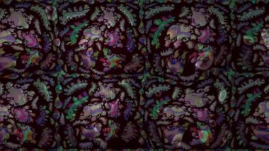 Renkli unsurlarla hareketli arka plan görüntüleri. Çiçekler. Eski model. Bayrak tarzı. Video kaydı. Şablon. Ekran koruyucular ya da reklamlar için karalama. Kusursuz. Döngü.