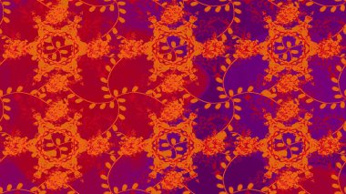 Organik motif arka planı. Kusursuz desen. Raster illüstrasyonu. Ultraviyole kumaş deseni.