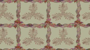 Renkli unsurlarla hareketli arka plan görüntüleri. Çiçekler. Eski model. Bayrak tarzı. Video kaydı. Şablon. Ekran koruyucular ya da reklamlar için karalama. Kusursuz. Döngü.