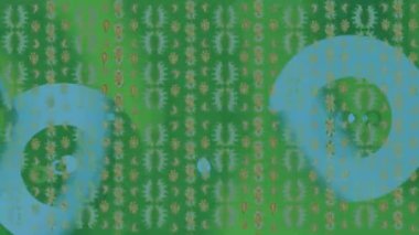 Renkli unsurlarla hareketli arka plan görüntüleri. Çiçekler. Eski model. Bayrak tarzı. Video kaydı. Şablon. Ekran koruyucular ya da reklamlar için karalama. Kusursuz. Döngü.