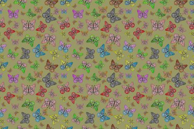 Karala, karala, karala. Resimde gri, nötr ve siyah renkler var. Gri, nötr ve siyah bir arkaplanda renksiz bir kelebek deseni.