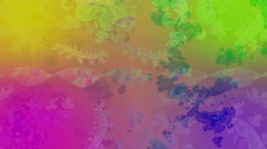 Renkli unsurlarla hareketli arka plan görüntüleri. Çiçekler. Eski model. Bayrak tarzı. Video kaydı. Şablon. Ekran koruyucular ya da reklamlar için karalama. Kusursuz. Döngü.