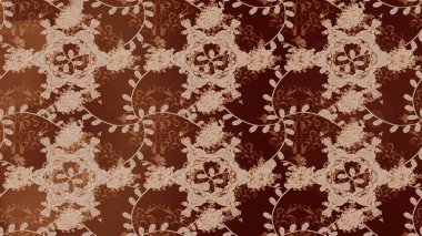 Çiçek deseni. Çiçeksiz arka plan. Şatafatlı bahar bahçesi dokusu. Raster illüstrasyonu.