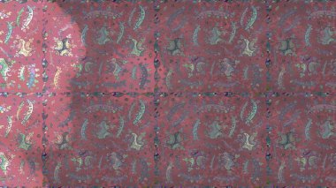 Küçük bir çiçekte eskiz deseni. Hoş bir çiçek geçmişi var. Güzel kumaş deseni. Raster illüstrasyonu.