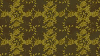 Raster dikişsiz şirin çiçek deseni. Bahar mevsimi. Tatil havası. Nazik romantik baskı. Kahverengi, nötr ve yeşil renkte çiçekler.