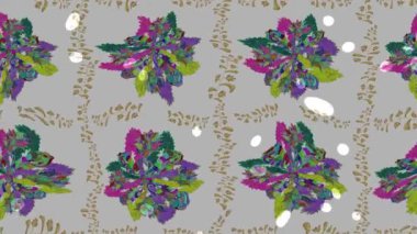 Renkli unsurlarla hareketli arka plan görüntüleri. Çiçekler. Eski model. Bayrak tarzı. Video kaydı. Şablon. Ekran koruyucular ya da reklamlar için karalama. Kusursuz. Döngü.