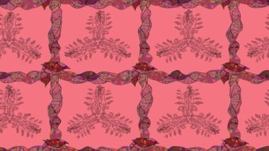 Renkli unsurlarla hareketli arka plan görüntüleri. Çiçekler. Eski model. Bayrak tarzı. Video kaydı. Şablon. Ekran koruyucular ya da reklamlar için karalama. Kusursuz. Döngü.