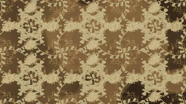 stock image Raster floral pattern in doodle style with flowers. Gentle, summer floral background. Flowers on brown, beige and neutral colors.