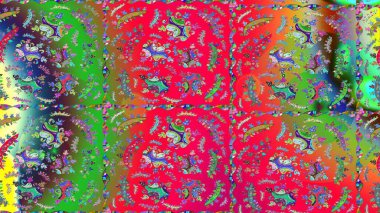 Vadinin renkleri. Raster çiçek desenleri çiziyor..