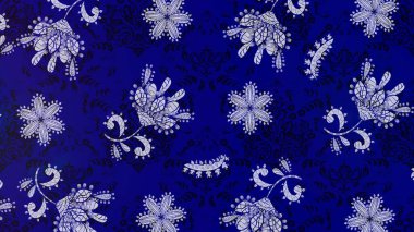 Üst manzara, yumuşak mavi, siyah ve nötr renk tarzı. Manzaralı çiçek deseni. Sevgililer günü ve tebrik kartı konsepti için şık bir davetiye. Çiçek kompozisyonu, el boyası, hassas şablon..