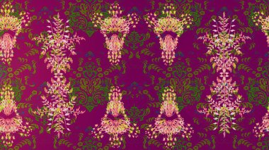 Renkli kar taneleri Raster çizimi. Mor, yeşil ve pembe kar tanelerinden izole edilmiş. Güzel kış süsleri..