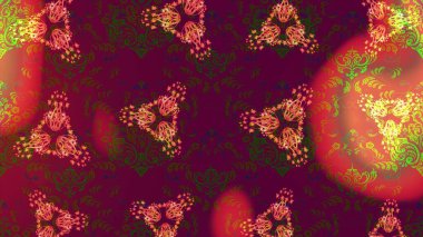 Düz Çiçek Elementleri Tasarımı. Mor, kırmızı ve kahverengi renkte zarif çiçekli suluboya. Raster illüstrasyonu. Renkli Bahar Teması çizim şablonu.