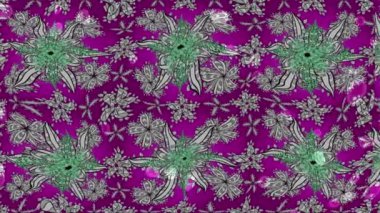 Renkli unsurlarla hareketli arka plan görüntüleri. Çiçekler. Eski model. Bayrak tarzı. Video kaydı. Şablon. Ekran koruyucular ya da reklamlar için karalama. Kusursuz. Döngü.