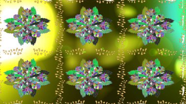 Eski model. Moda baskısı. Dekorasyon ve tasarım için güzel bir desen. Suluboya çizim kalıbı. Çiçeğin suluboya çizimlerinin zarif deseni.