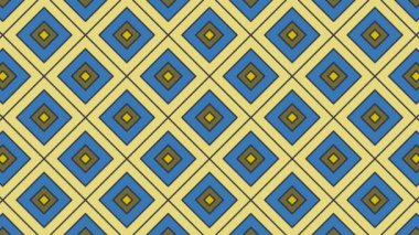 Renkli unsurlarla hareketli arka plan görüntüleri. Eski model. Bayrak tarzı. Video kaydı. Şablon. eşkenar dörtgen, kare.